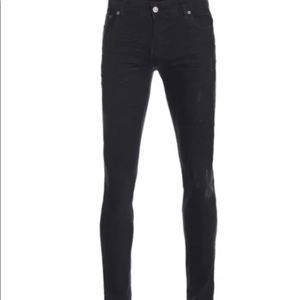 Slim fit distressed Black Skinny Jeans Men